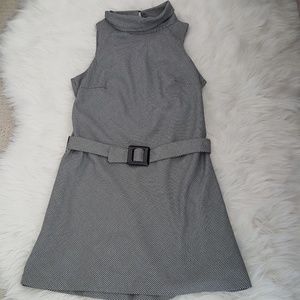Cute mini dress,belt falls on hip,new
